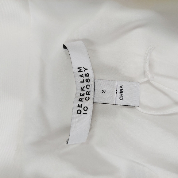 New DEREK LAM 10 CROSBY Chiara button-detailed twill and metallic tweed P1796 - Picture 10 of 14